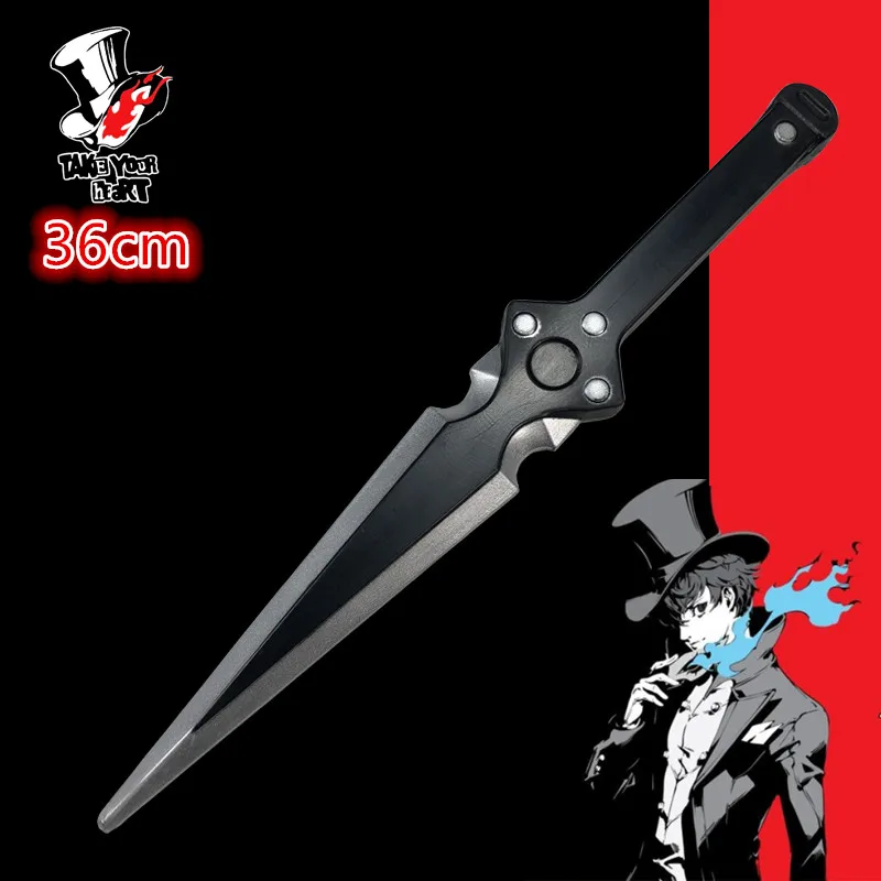 Cosplay 1:1 PERSONA Dagger Sword Weapon Prop Phantom Thief Dagger Sword Knife Role Play Halloween Cos Kids Gift Safety PU 36cm