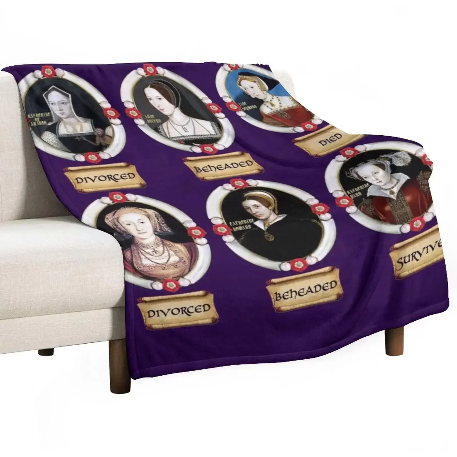 

The Six Wives. Throw Blanket Stuffeds Heavy sofa bed Beach Blankets