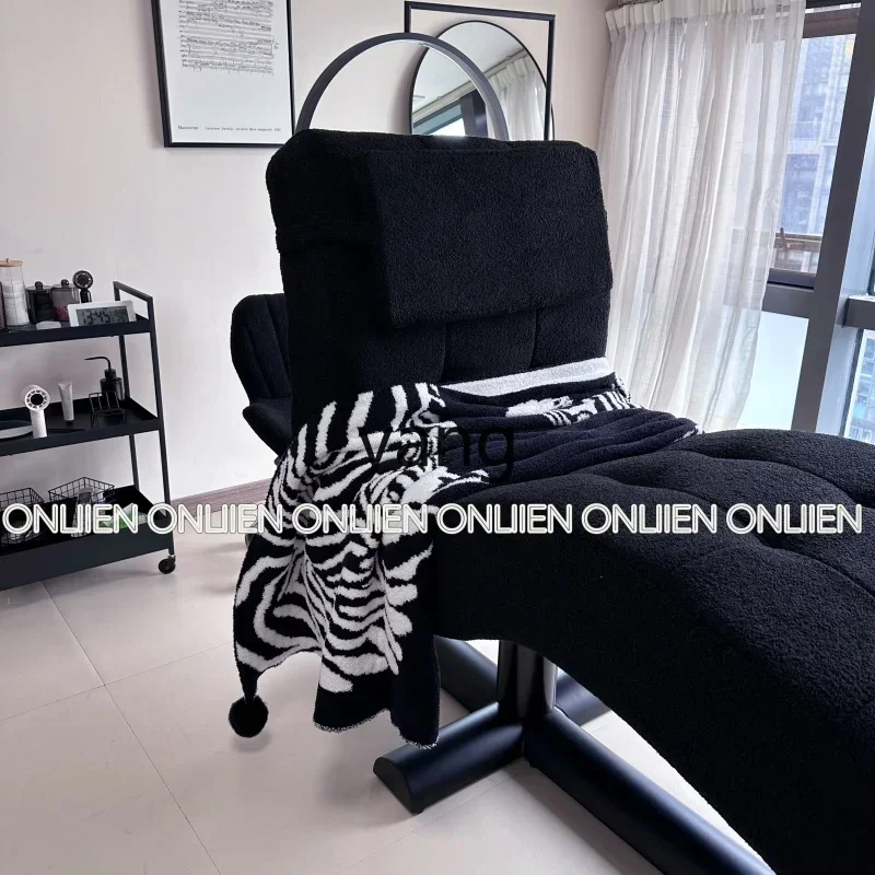 كرسي أريكة دوار لصالونات التجميل والأظافر بتصميم بسيط وحديث من Lmm، سرير رموش متعدد الزوايا