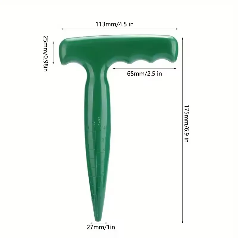 1pc Handheld Tuin Perforator Duidelijke Schaal Plantgereedschap Lichtgewicht Graven Gaten Gereedschap Zaadjes Dispenser Voor Graven Van Gaten