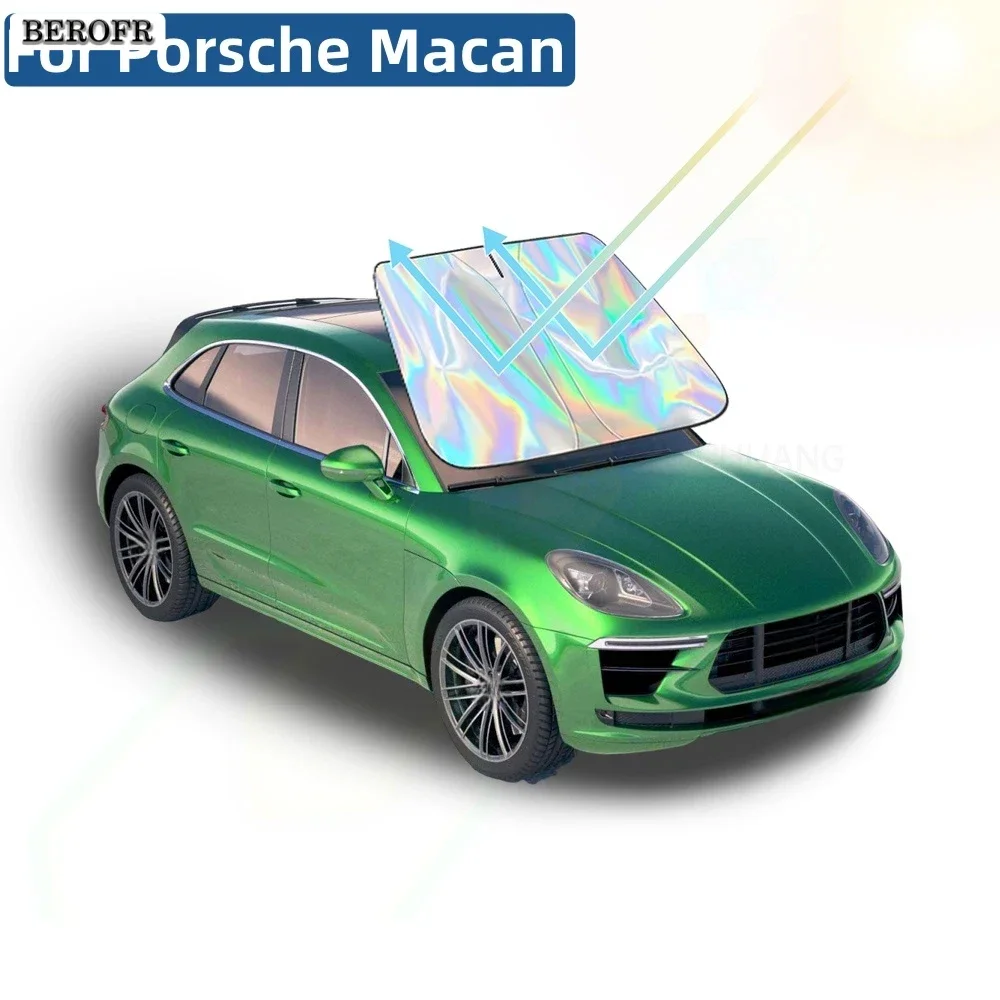 Car Sun shade Front Window Shade Cover Visor Windshield Sunshade For Porsche Macan 2014-2020 2021 2022 2023 2024 Accessories