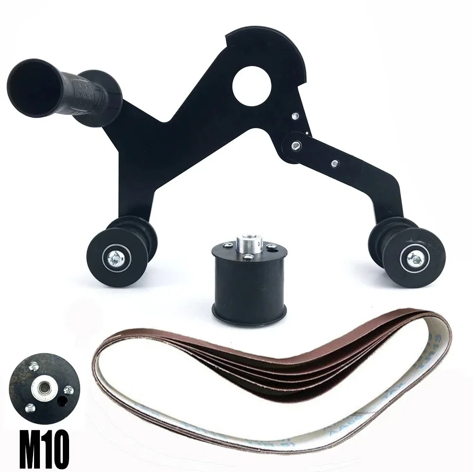 

Angle Grinder to Tube Polisher & Belt Sander, Stainless Steel Round Pipe Wire Drawing Machine Attachment, 2-in-1 Tool