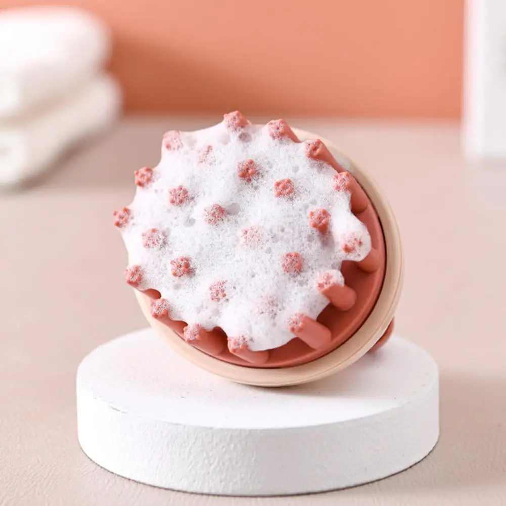 Silicone Shampoo Head Scalp Massage Brush Silicone Body Brush Hair Washing Comb Bath SPA Shower Massage Hair Brush