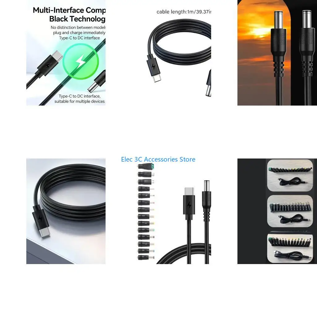 Y51A Fast speed Type C to DC5V Adapters Cable with 14 Connectors Fast Power Transfer