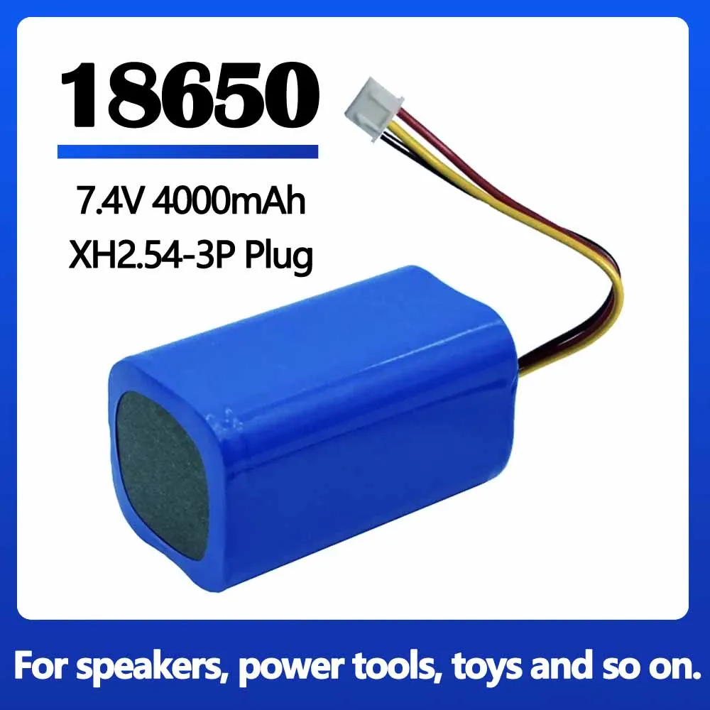 

7,4 В 18650 литиевый аккумулятор 4000 мАч для солнечного света, плата защиты мегафона динамика + вилка XH2.54-3P