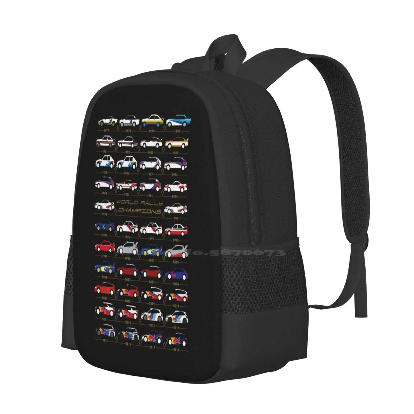 World Rally Aces Hot Sale Schoolbag Backpack Fashion Bags Rallycar Group Automotive World Championship Offroad Dirt Awd Drive