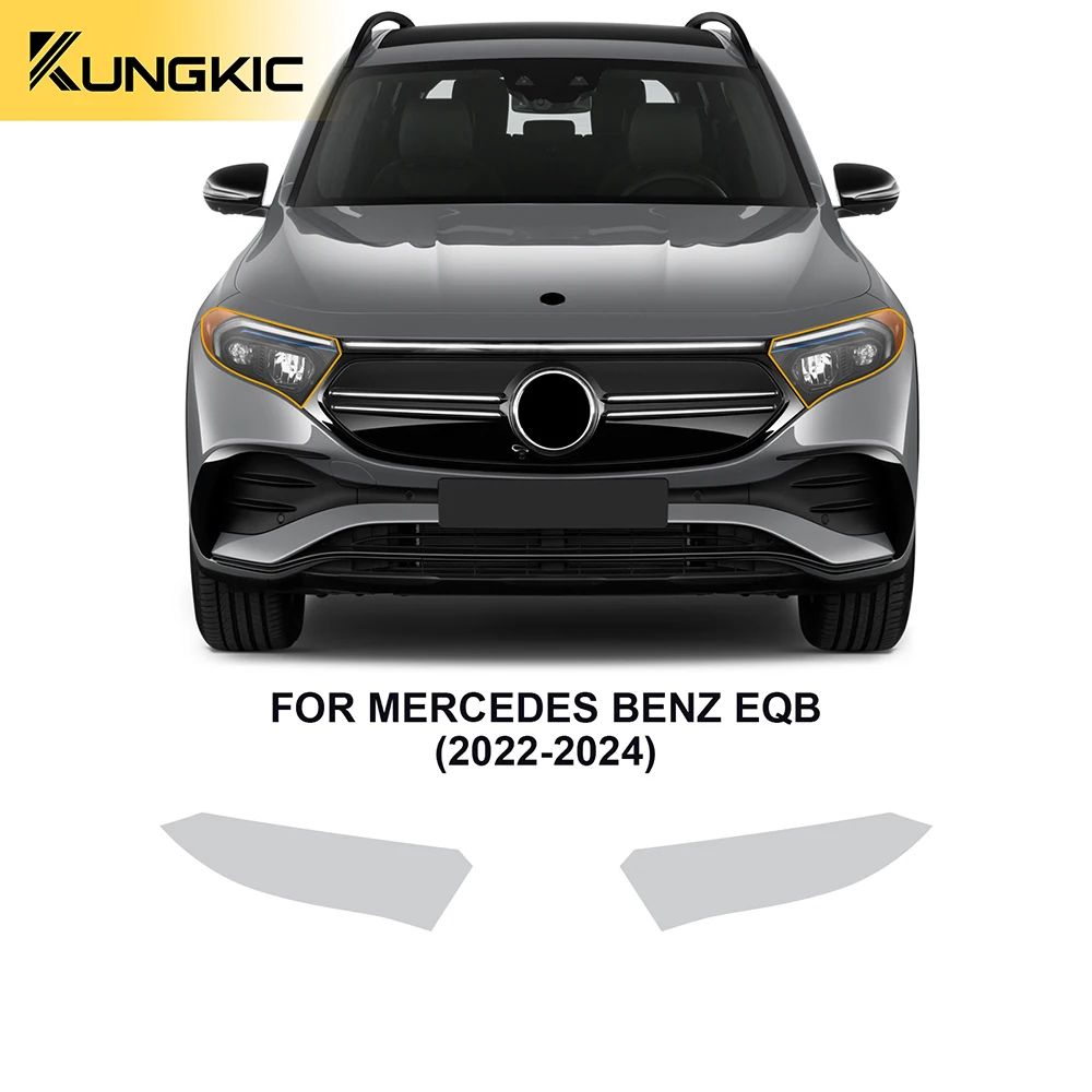 

KUNGKIC TPU Car Front Headlight Film Clear Bra PPF Kit for Mercedes-Benz EQB 2022 2023 2024 Paint Protection Film Anti Scratch
