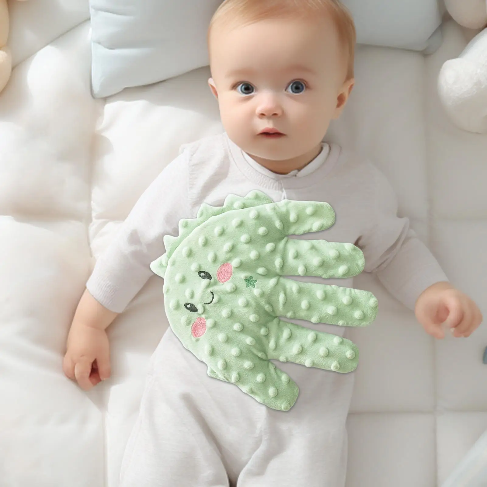 Baby Soothing Palm หมอนลายมือปาล์มอัตโนมัติแบบพกพาจุกนมหลอก Companion Scientific Kids Sleep Buddies สําหรับครอบครัวพ่อแม่