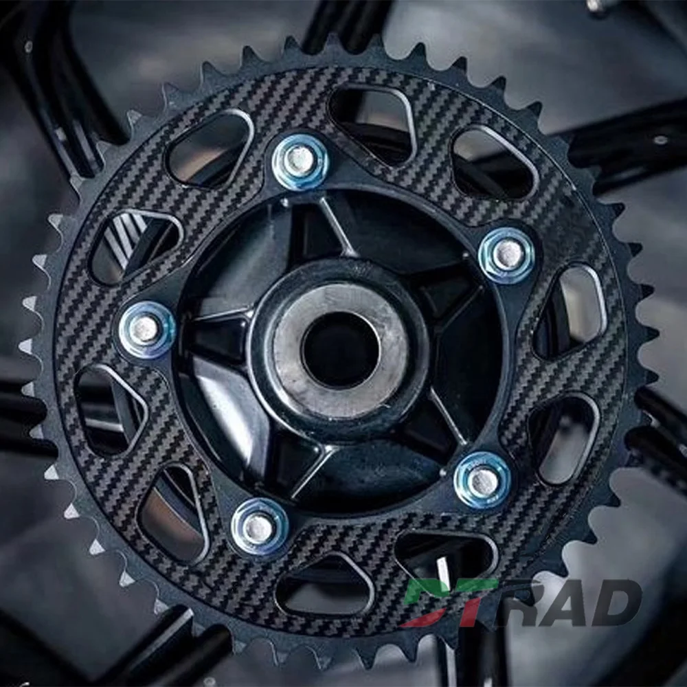 For BMW S1000RR M1000RR 2024 2019 - 2025 Carbon Fiber Rear Sprocket Hub Cover 45T Carrier Cush Drive Hub Gear Wheel Disc