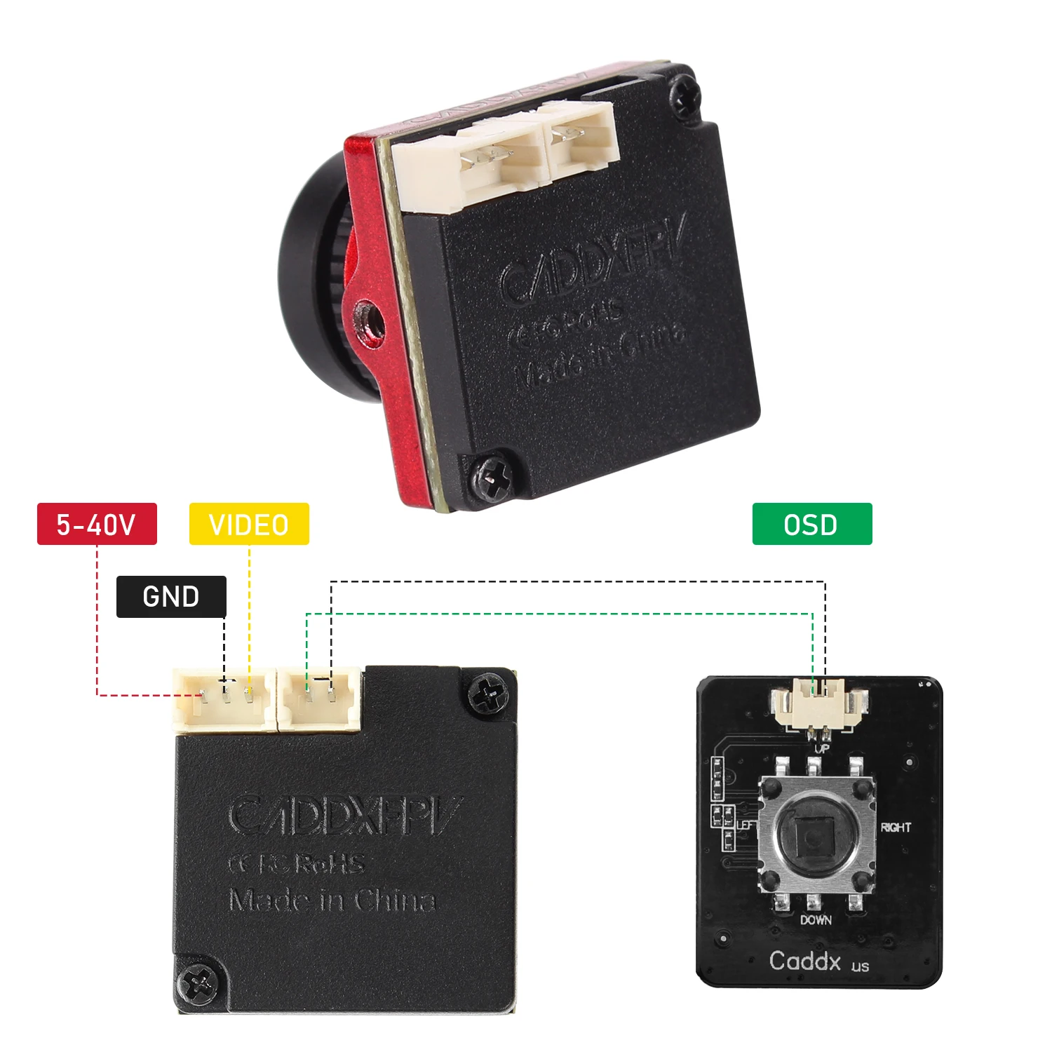 Caddx FPV Camera Ratel2 V2 2.1mm Lens 1200TVL 16:9/4:3 NTSC/PAL Switchable 19x19mm For UAV Racing Drone Replacement Parts