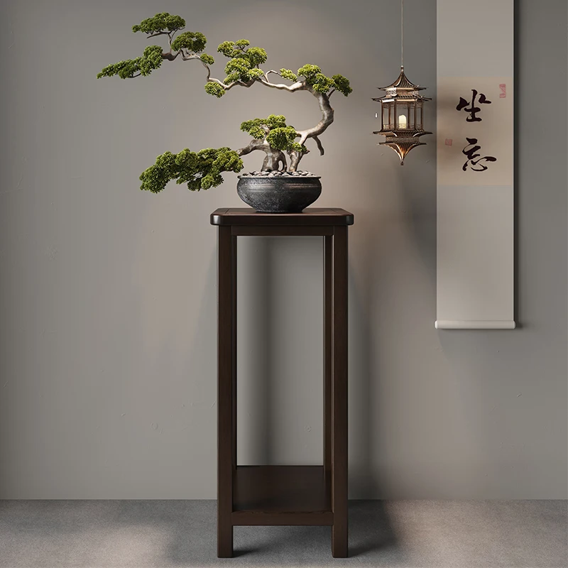 

Solid wood new Chinese Bogu rack tea rack living room office small coffee table ornament storage cabinet tea rack table