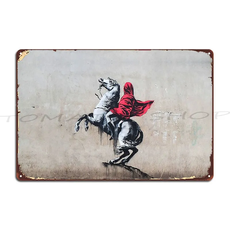 Banksy Napoleon Street Paris Metal Sign Club Cinema Wall Decor Printing Design Tin Sign Poster