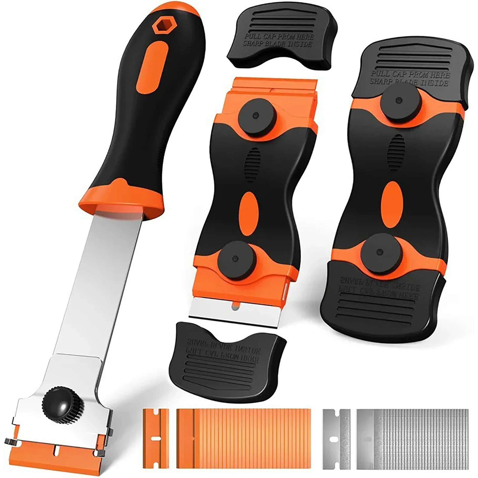 Espátula de Plástico/Metal de Doble Cara para Limpiar Vidrios, Herramienta para Eliminar Suciedad, Espátula para Eliminar Pegamento y Adhesivos de Ventanas de Automóviles