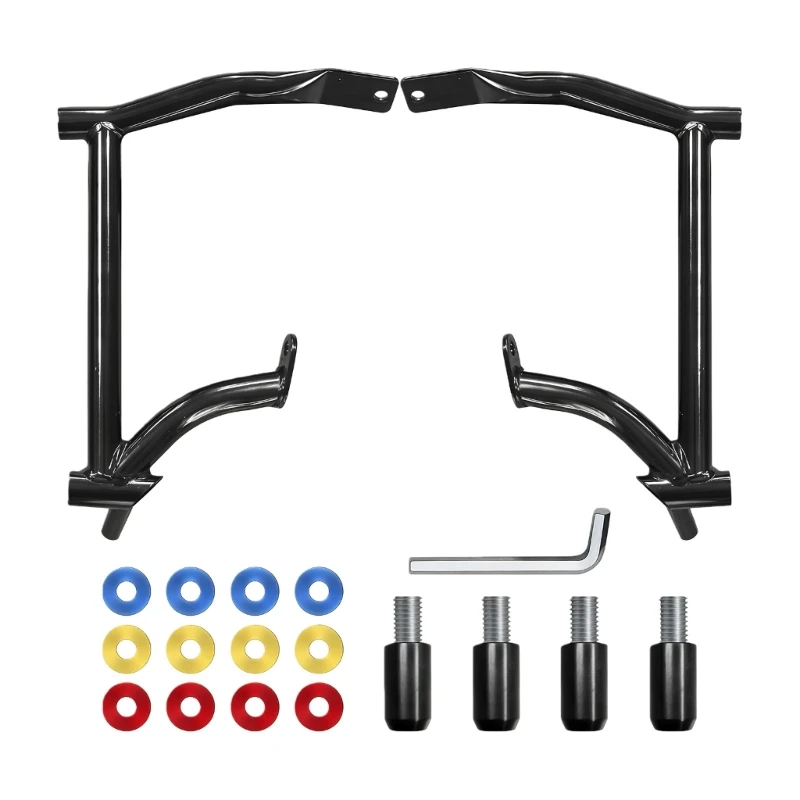 U13C Easy Mounting Alloy Steel Motorcycle Side Case Protector Saddlebag Guard Crash Bar for Multiple Bike Models