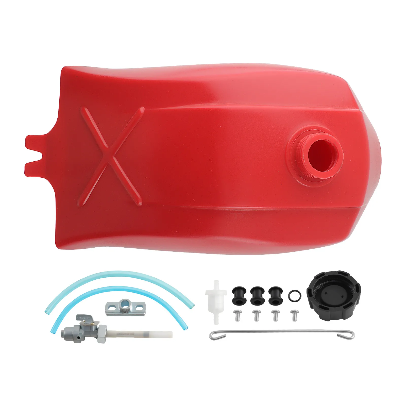 Gas Fuel Tank w/ Cap & Petcock Kit for Honda ATC250ES Big Red 250 1985 1986 1987 Fuel Tank w/ Petcock & Cap Kit  FT49050