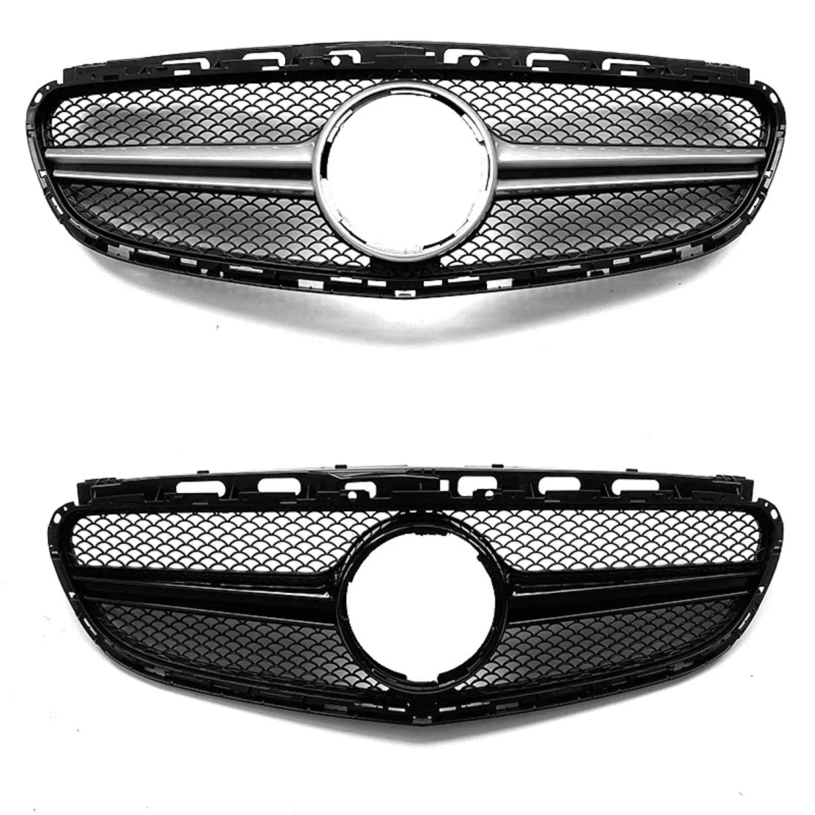 Front Upper Bumper Mesh Grille Grill Fit for Mercedes Benz E CLASS W212 2014 2015