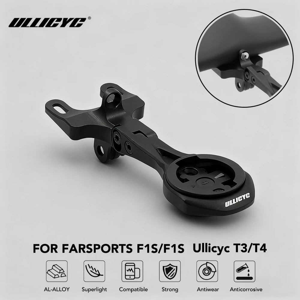 

For FARSPORTS F1x F1s ULLICYC T3 T4 Integrated Handlebar Computer Mount Compatible With Gopro/GPS/Garmin/Bryton/Wahoo