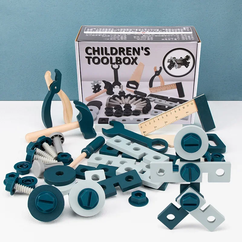 NEW  Baby Wood Repair Set Tool Multifunctional Toys Portable Repair Tool Box Cartoon boy Educational Toys for Boy Puzzle Toy