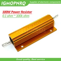 100W Aluminum Power Metal Shell Case Wirewound Resistor 0.01-100K 1 0.5 1 2 4 6 8 10 20 100 150 200 300 500 1K 10K ohm