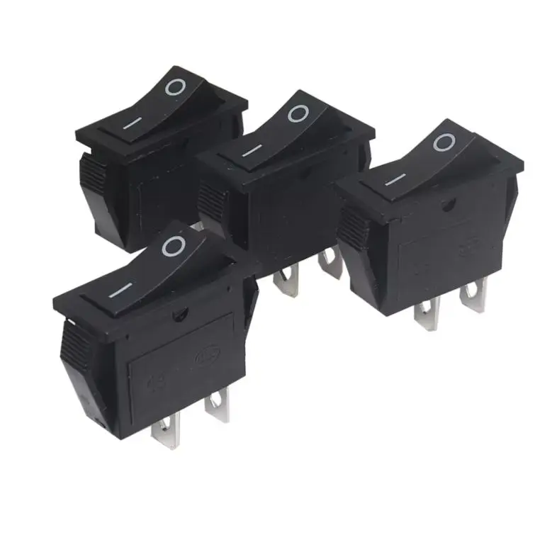 【10-5PCS】AC 15A 250V /20A 125V 3 Pin SPDT KCD3 ON-OFF-ON 3 Position BLACK Boat Rocker Switch