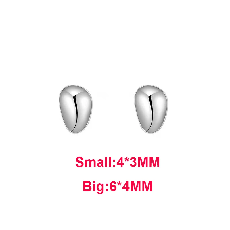 Real 925 Sterling Silver Irregular Mini Beans Stud Earrings For Women Classic Fine Jewelry Piercing Hole Ear Bone Accessories