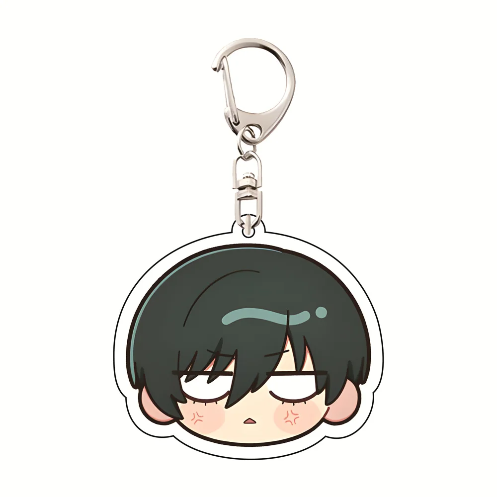 Blue Lock 6cm Head Chibi Acrylic Keychain Anime Pendant Bag Charm Collectible Gift for Football Anime Fans