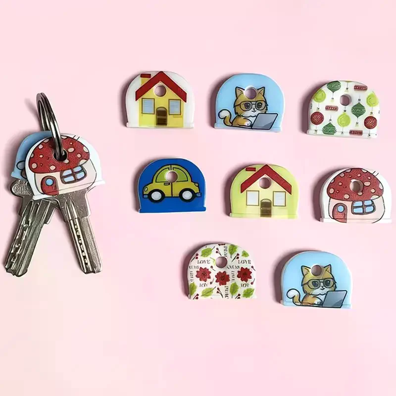 Silicone Key Protective Cover Key Decorations Key Organizer Flexible Identifiers Suitable For All Kinds Of Door Keys 5/10/20pcs