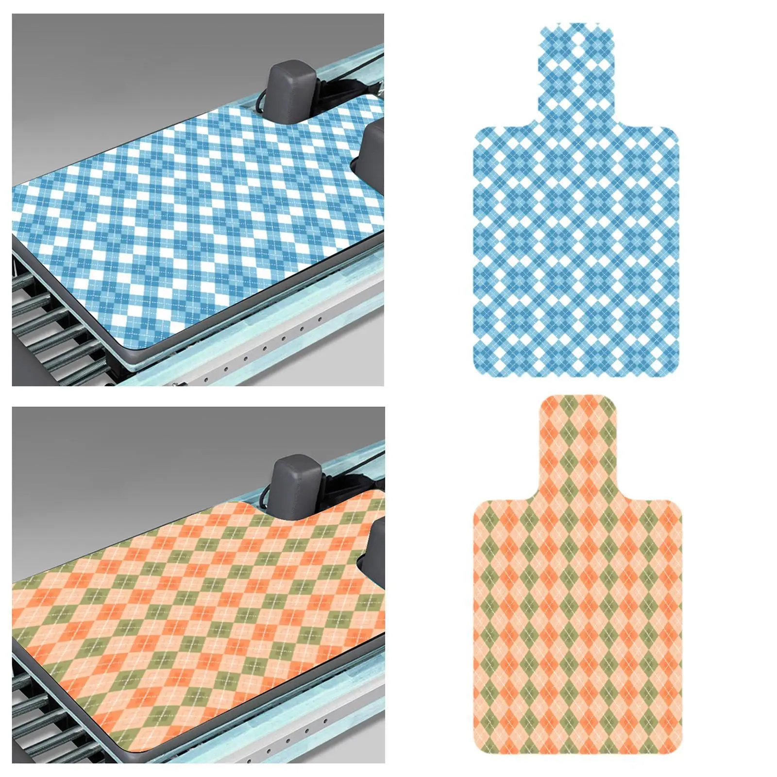 

Pilates Reformer Mat Towel Cover Portable Gym Suede Rubber Backing Floor Pad