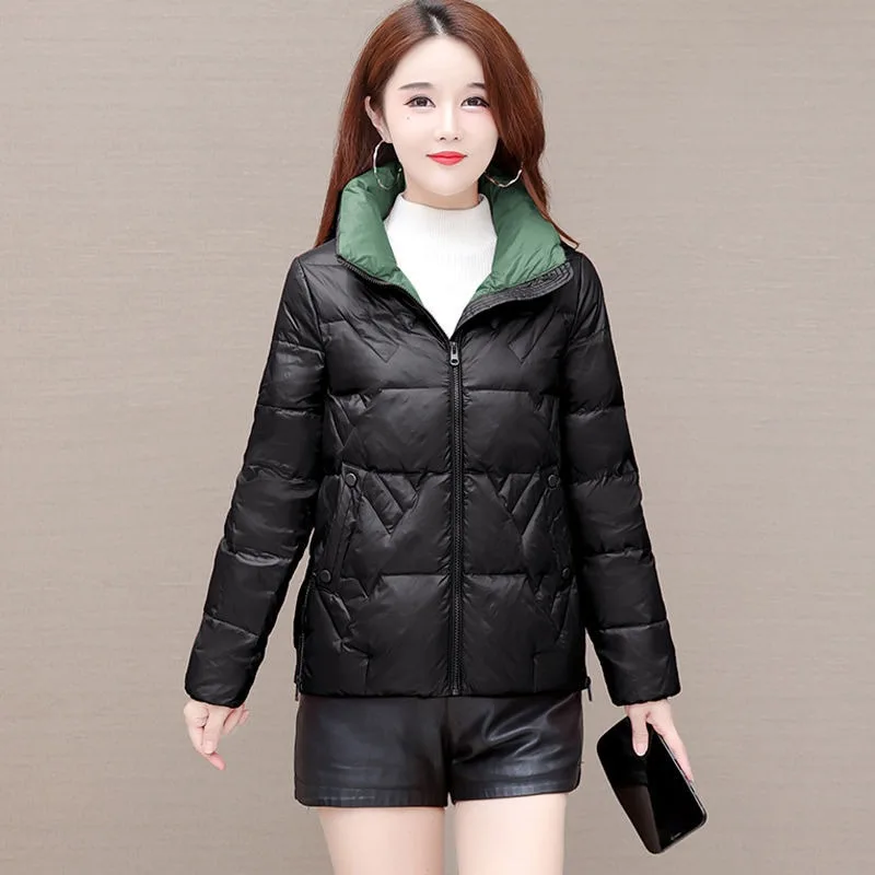 2023 nuove donne piumino cappotto invernale femminile breve moda parka spessa tempo libero Outwear dato al soprabito Philandering