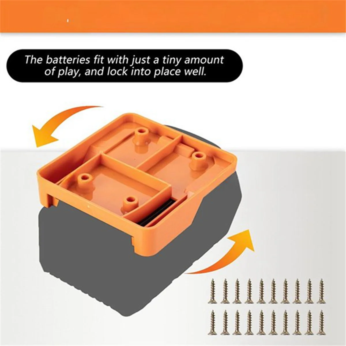 

New 10Pack Battery Wall Mount Holder & Drill Tool Mount - for RIDGID 18V Li-Ion Drill, Fits Work Van, Shelf, Toolbox