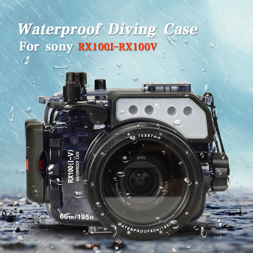 Seafrogs Universal  Case For Sony RX100 I II III IV V Digital Camera Diving Case Underwater Housing Waterproof Cover Watertight