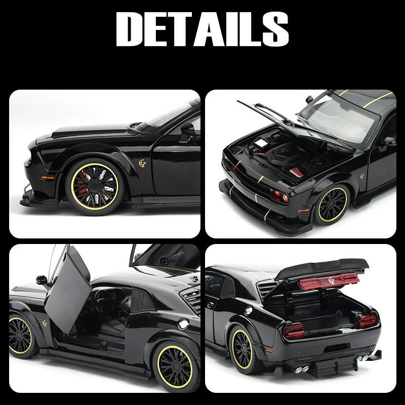 1:32 Dodge Challenger SRT Hellcat Metal Diecast Car Model