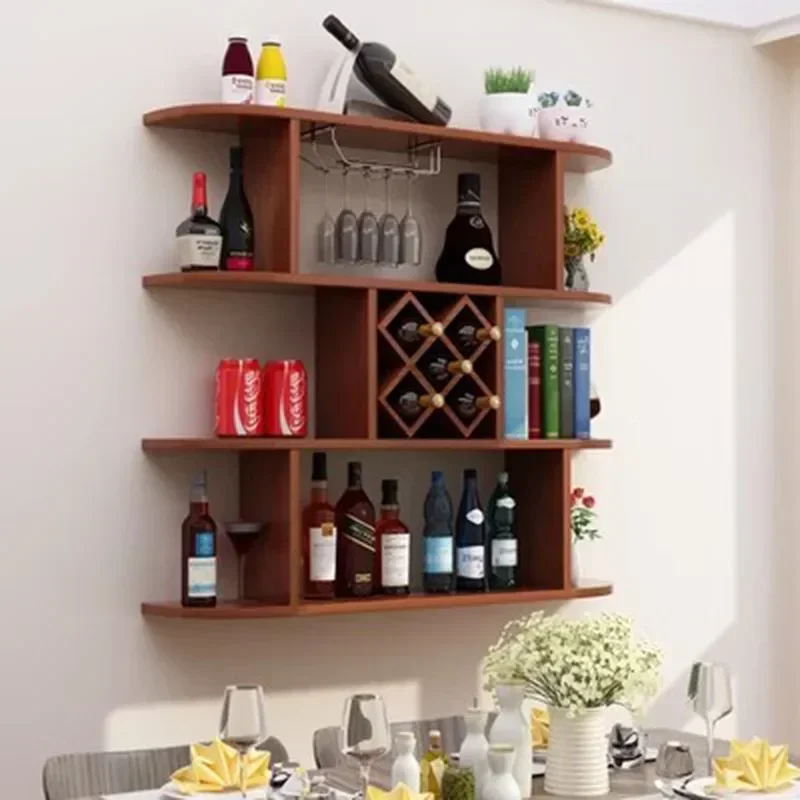 Minimalist Storage Wine Holder Hanging Fancy Living Room Wall Wine Rack Bottle Modern Fancy Botelleros De Vino Bar Furniture