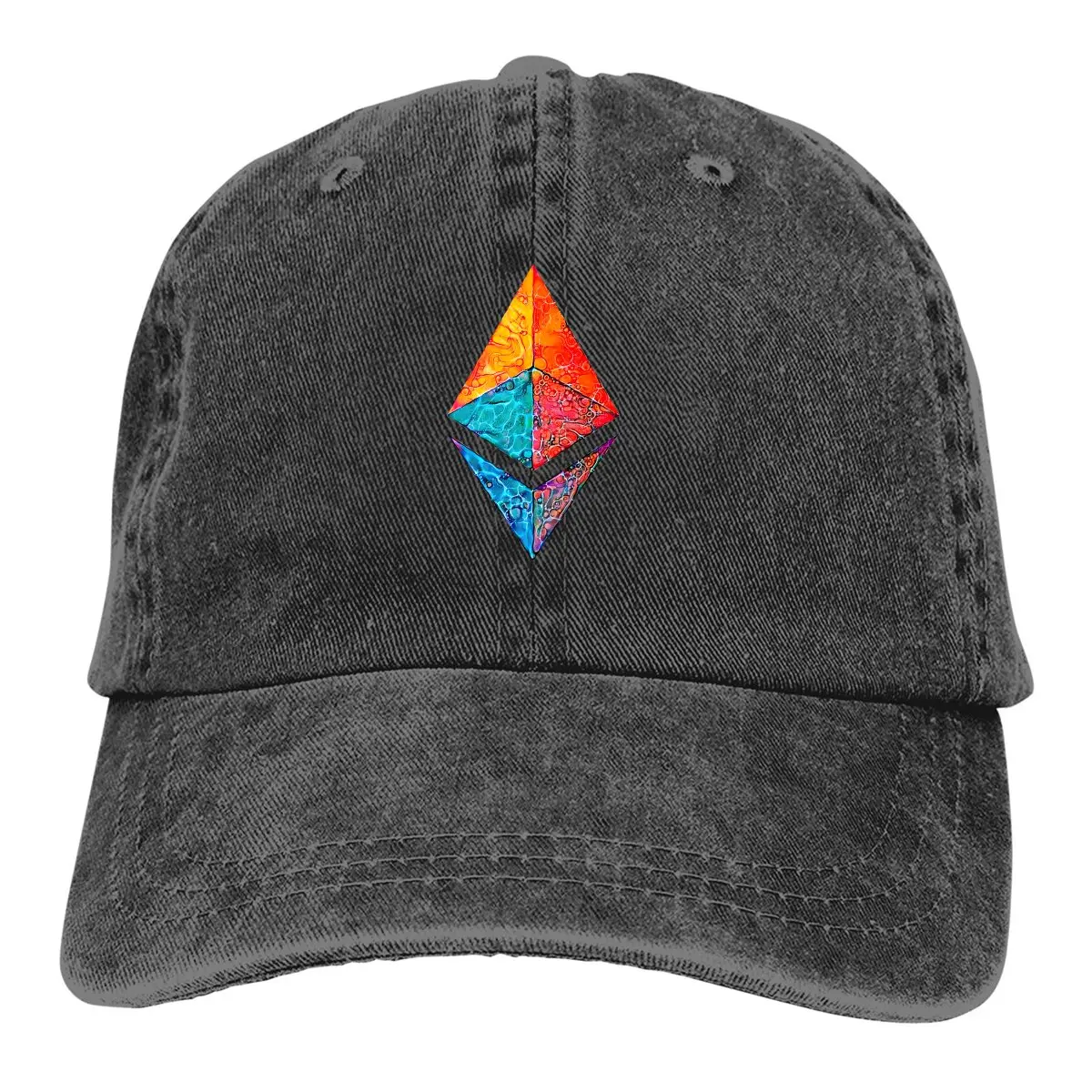 

Pure Color Dad Hats Caustic Acid ETH Crypto Etherium Women's Hat Sun Visor Baseball Caps Cryptocurrency Peaked Cap