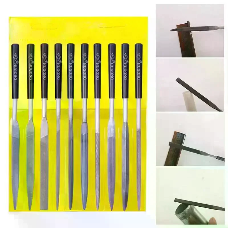 Metal Needle File Set Wood Rasp Metal Polishing Hand FileTools Steel Rasp Needl Filing For Metal Glass Stone Wood Carv 10pcs/set