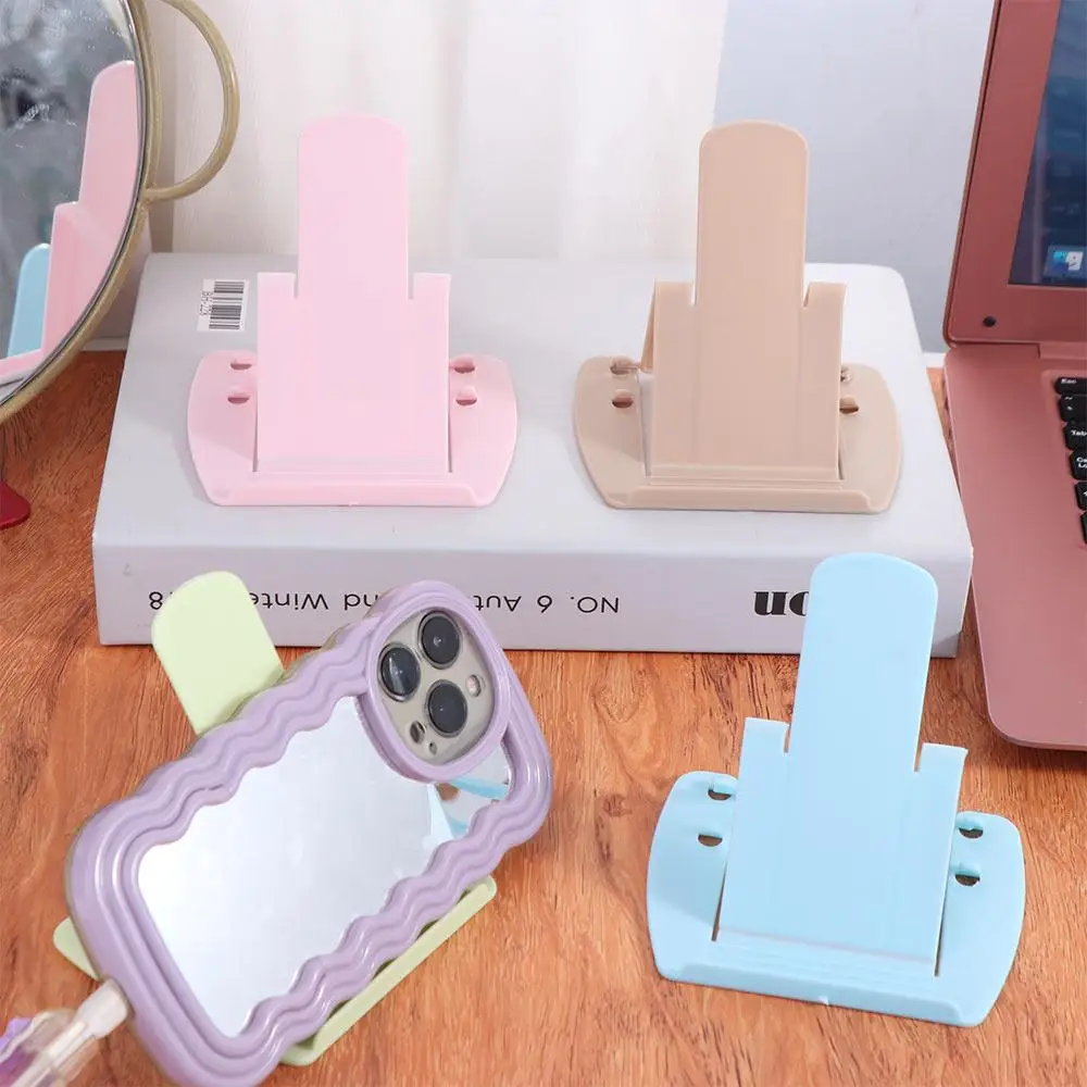 Plastic Foldable Desktop Phone Holder Folding Multi-functional Mobile Tablet Stand Desk Decor Mini Cell Phone Bracket