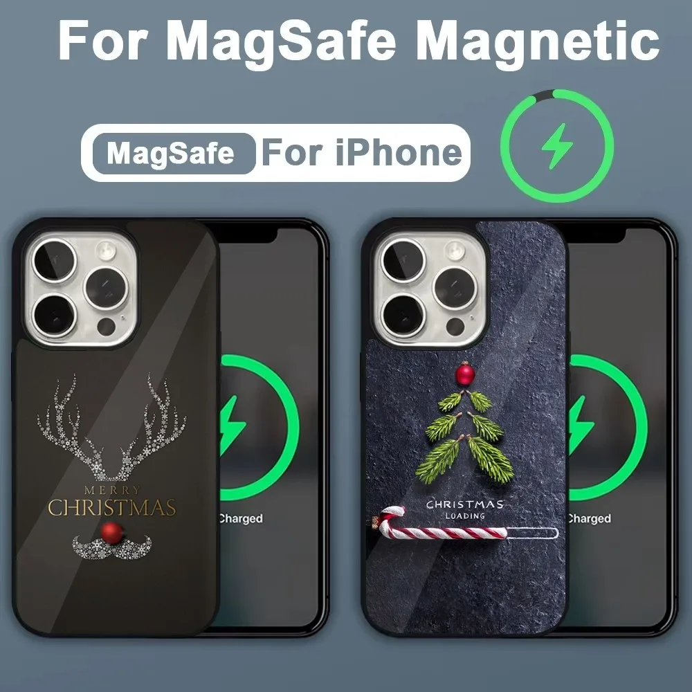 

Christmas Tree Deer Element Phone Case For iPhone 16,15,14,13,12,11,Plus,Pro,Max,Mini Magsafe Magnetic Wireless Charging