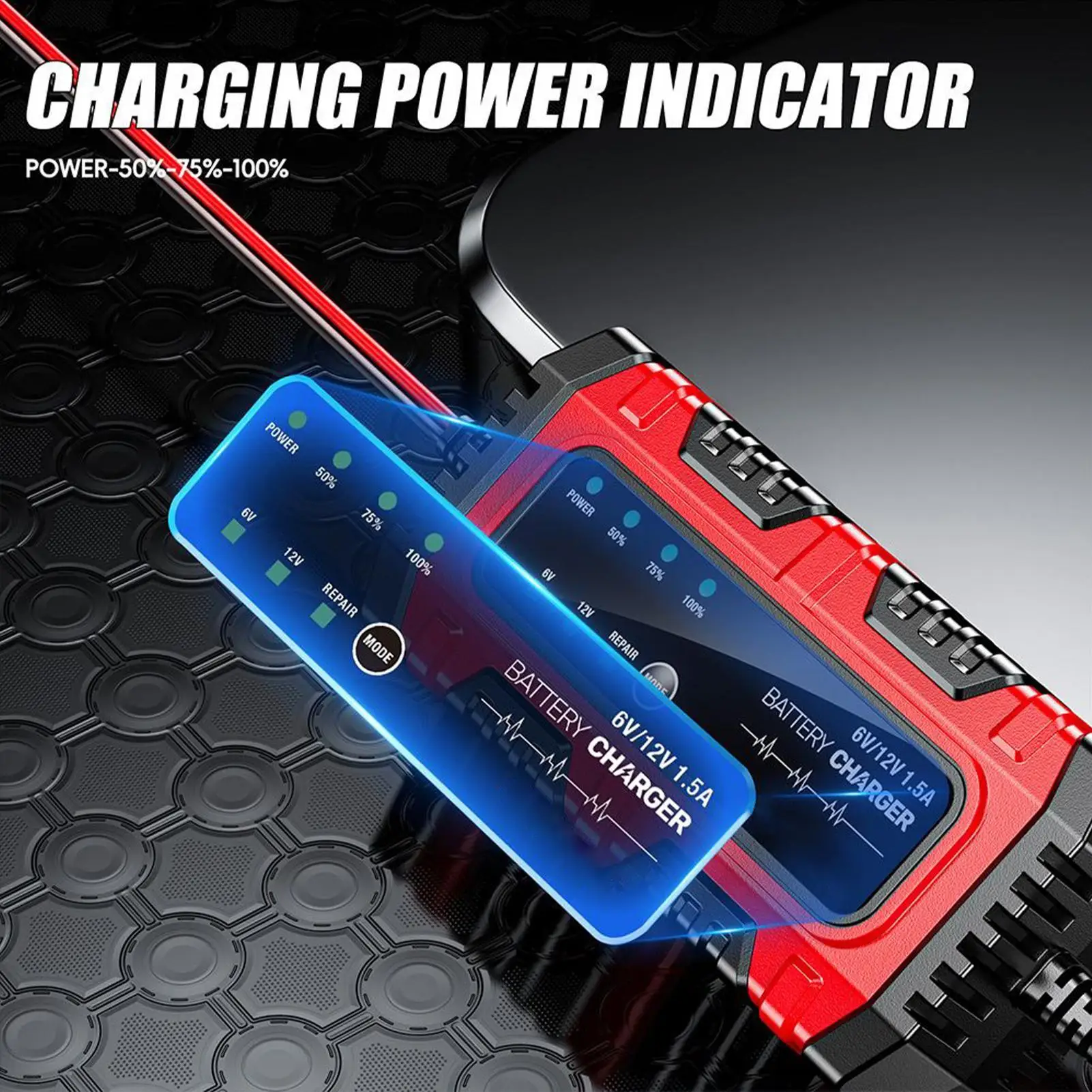 Автоматическое зарядное устройство, 1,5 А, 6 В/12 В, умный держатель для автомобиля, грузовика, мотоцикла, лодки, морского автофургона, аксессуары