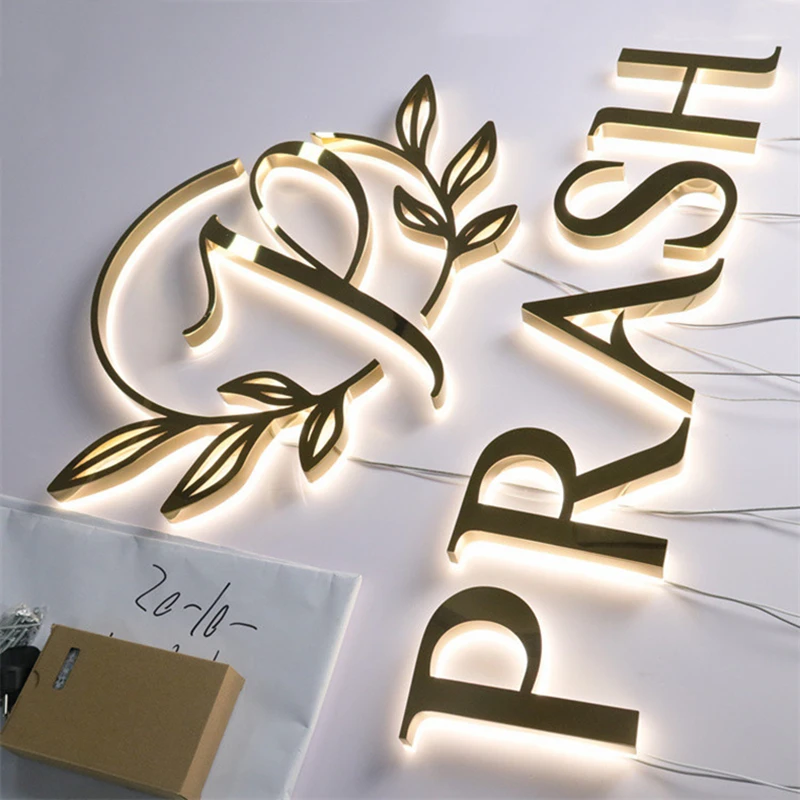 Custom Shop Lighting Letter Logo Outdoor 3D LED Sign Shop Name