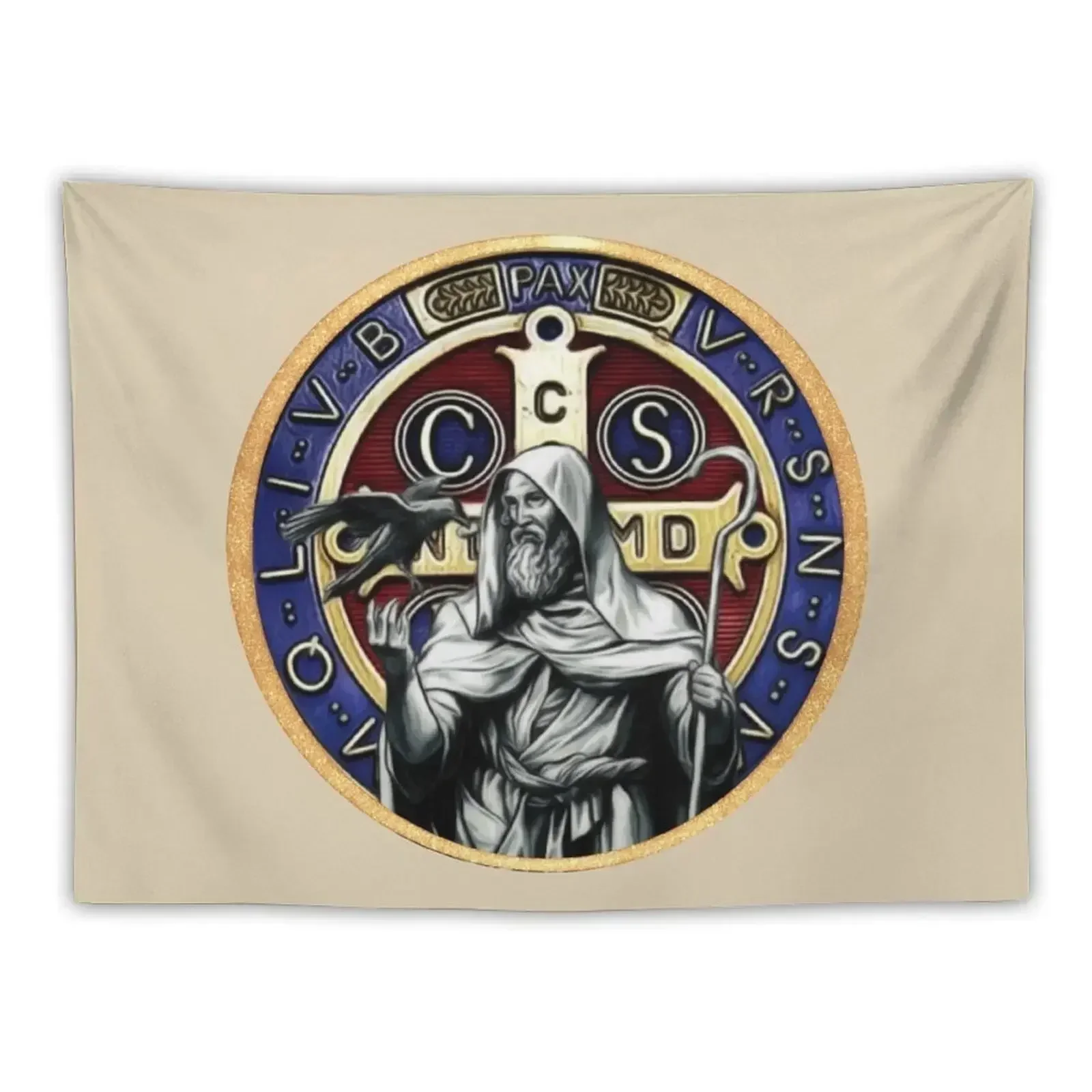 

Saint Benedict Medal St Benedict Tapestry Home Decor Aesthetic Bedroom Deco Room Decor Aesthetic Room Decor Tapestry