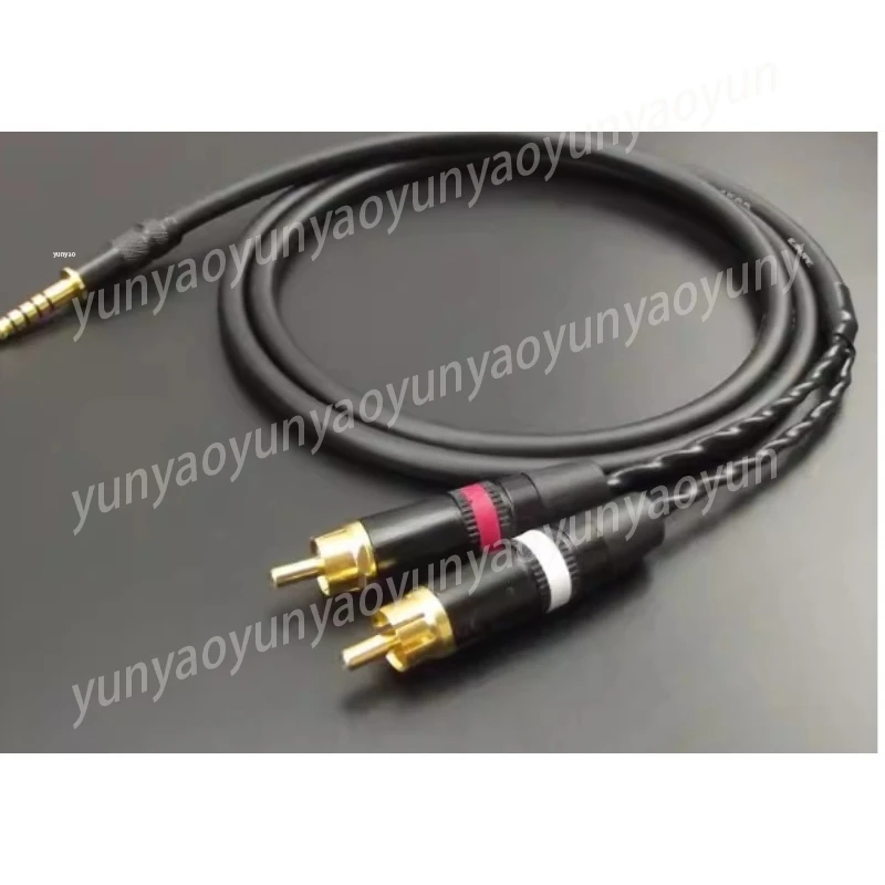 2M 4.4 Balance To 2RCA Oxygen-free Copper Balance To 2 Lotus Head Power Speaker Audio Cable