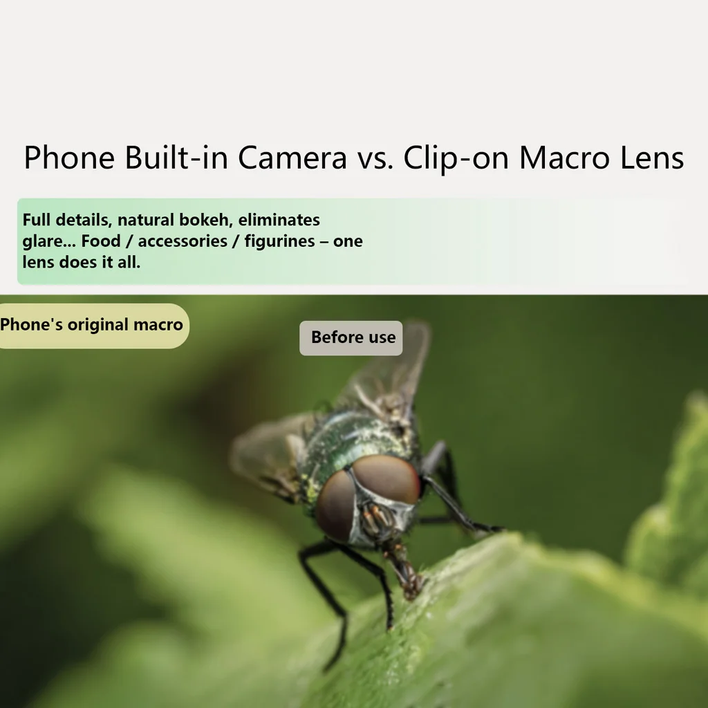Handy-Kameraobjektivfilter, 135-mm-Makroobjektiv für Mobiltelefone, 30–150 mm Arbeitsabstand, Objektive für iPhone und Android. – Detail 13