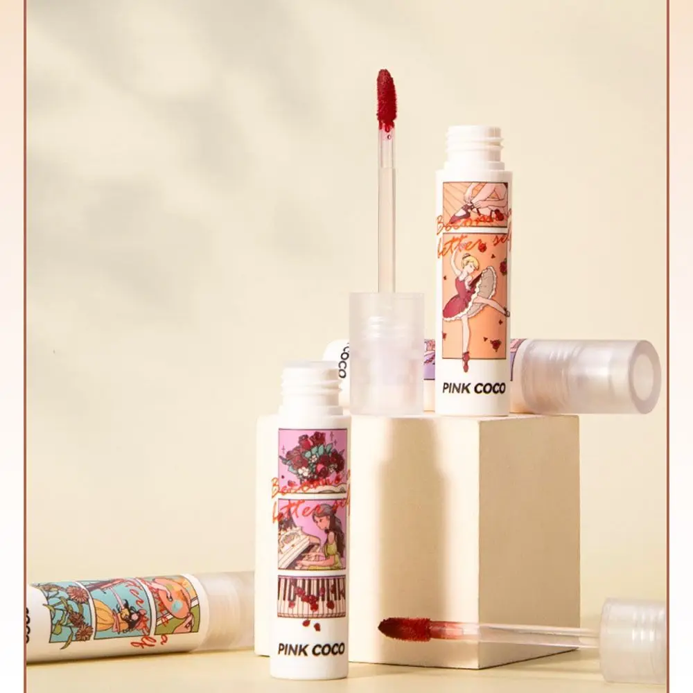 Natural Ingredients Comic Girl Lip Gloss Skin-friendly Long Lasting Low Saturated Natural Lipstick Durable Safe