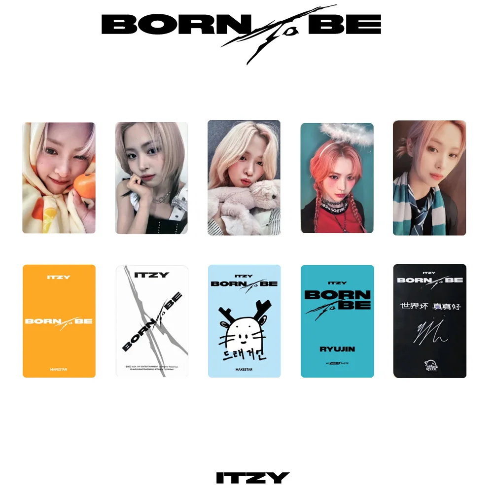 Kpop ITZY Album BORN TO BE Photocard 5 pz/set Double Sides stampa stile coreano Special LOMO Card Yuna Ryujin Fans Collection