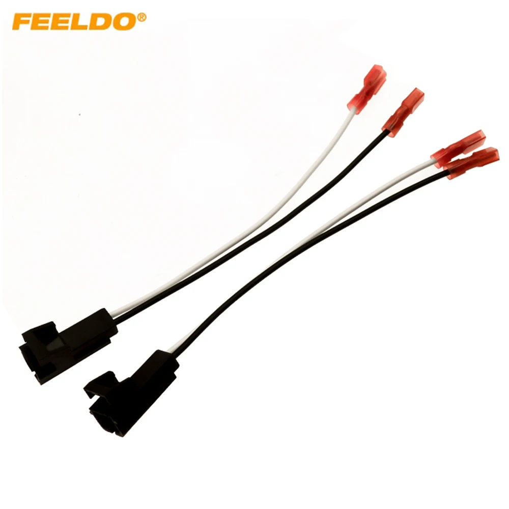 FEELDO Car 2Pin Stereo Speaker Wire Harness Adaptors For Buick/Chevrolet/Hummer/Suzuki Auto Speaker Replacement Connection Wirin