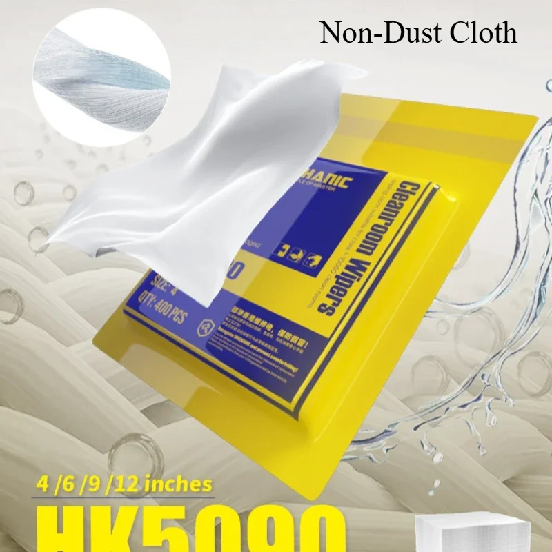 

MECHANIC HK5090 Non-Dust Cloth Cleaning Wiper Dust-Free Anti-Static for Mobile Phone Repair LCD Lens Back Cover Clean