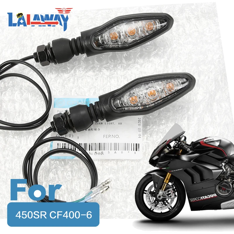 

For CFMOTO 450SR CF400-6 Motorcycle LED Turn Signals Short Turn Signal Lights Indicator Blinkers Flashers