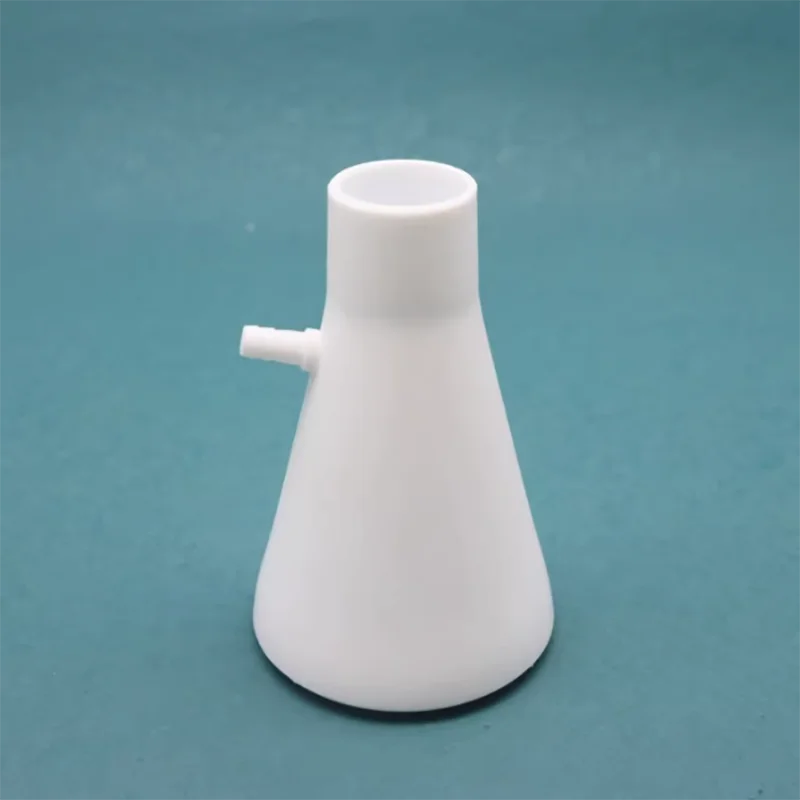 Tetrafluoro suction filter bottle polytetrafluoroethylene upper nozzle filter bottle tetrafluorotriangle suction filter bottle 2