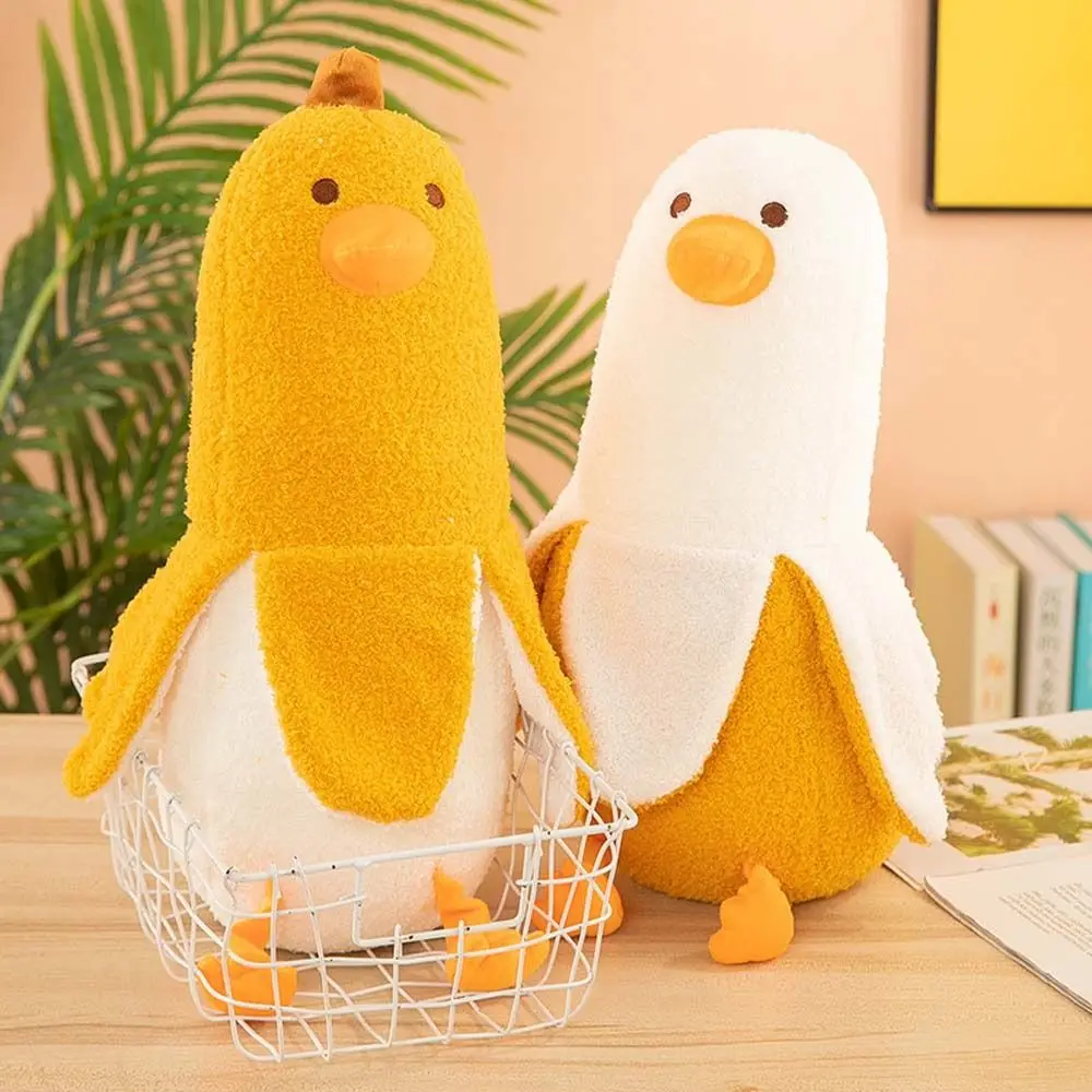 Decoração para casa travesseiro de pelúcia plantas sofá almofada pato boneca de pelúcia brinquedos de pelúcia banana pato brinquedo de pelúcia banana brinquedos de pelúcia