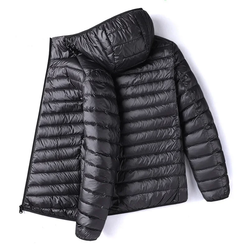 2023 Winter New Men's Lightweight Cropped Fashionable Casual Down Cotton-padded Jackets Warm Hooded Portable Coats For Men